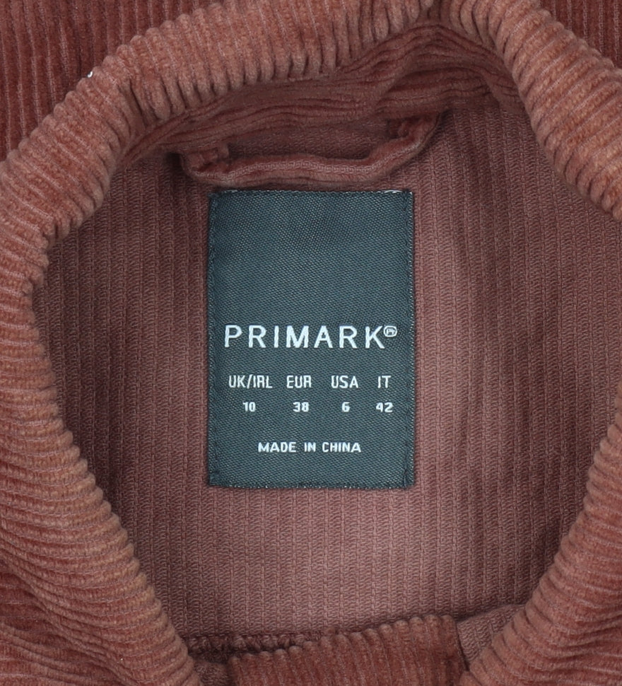 Primark Women’s Brown Corduroy Jacket Size 10