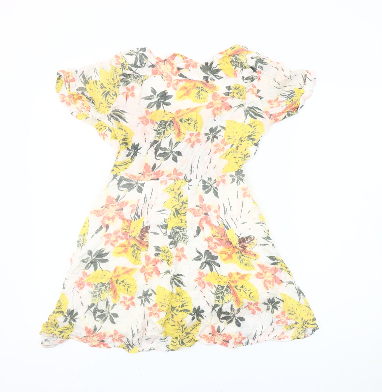 Floral Multicoloured A-Line Short Dress Size 2