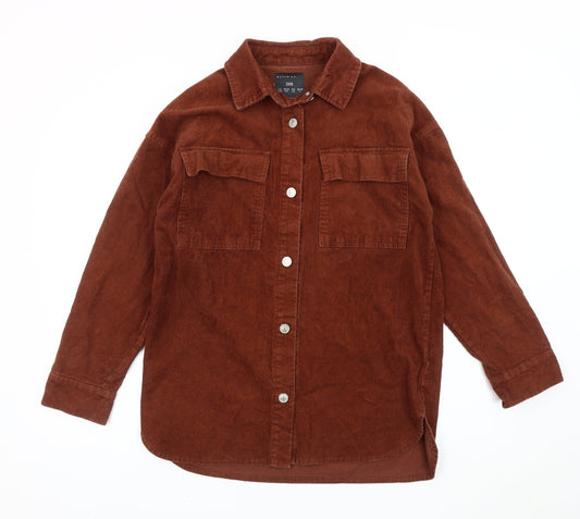 Denim Co Women's Brown Corduroy Jacket 2XS