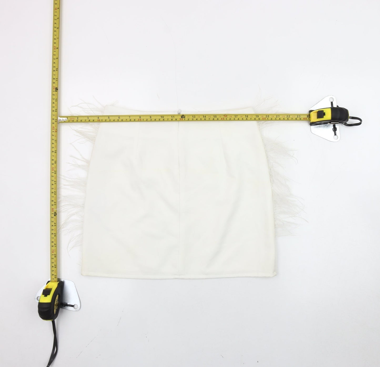 Boohoo Women's White Fringe Pencil Skirt UK 12