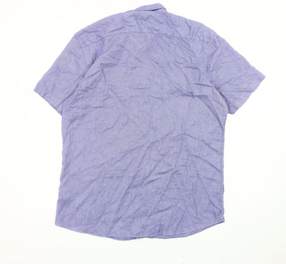 Taylor & Wright Men's Blue Button-Up Shirt