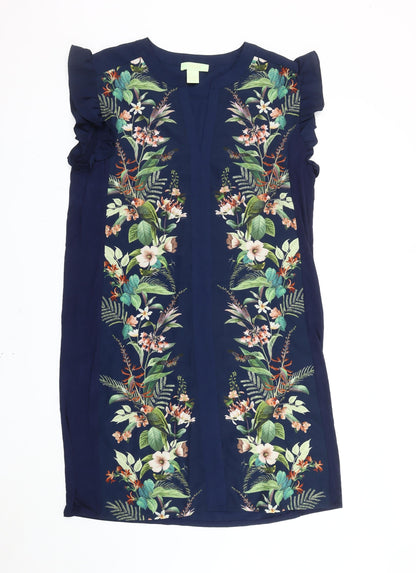 Oasis Women's Multicoloured Floral Shift Dress, Size 10