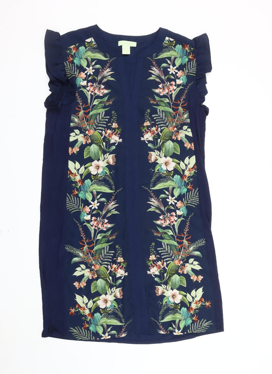 Oasis Women's Multicoloured Floral Shift Dress, Size 10