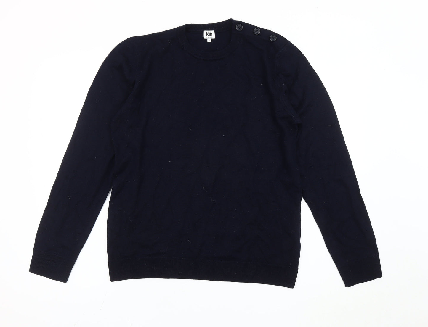 Unisex Adults UK Size L Kin by John Lewis Black Pullover Jumper