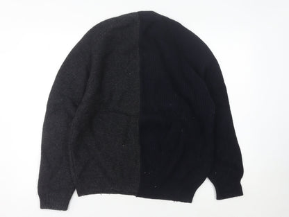 French Connection Men's Black Grey Pullover Jumper M