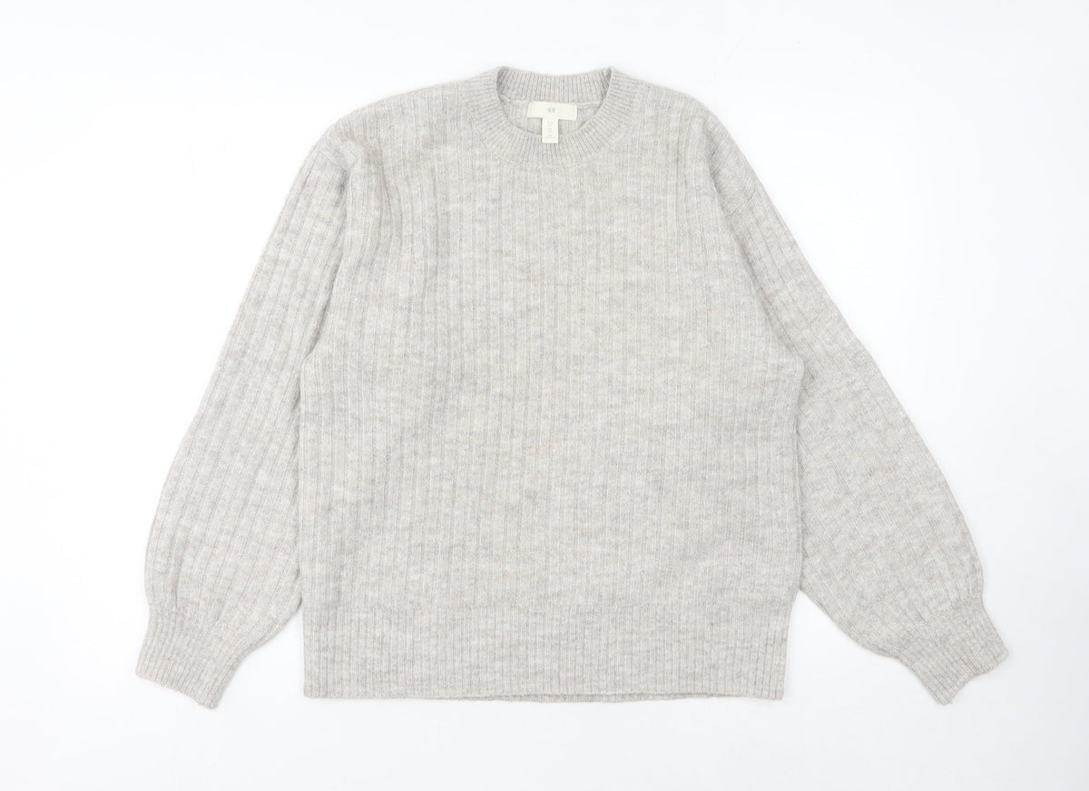 Womens UK Size XS H&M Beige Pullover Jumper