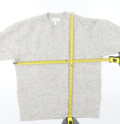Womens UK Size XS H&M Beige Pullover Jumper