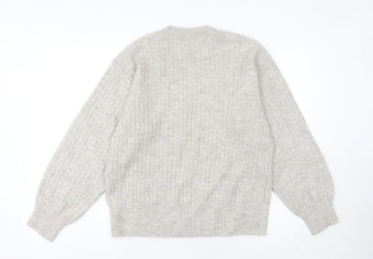 Womens UK Size XS H&M Beige Pullover Jumper