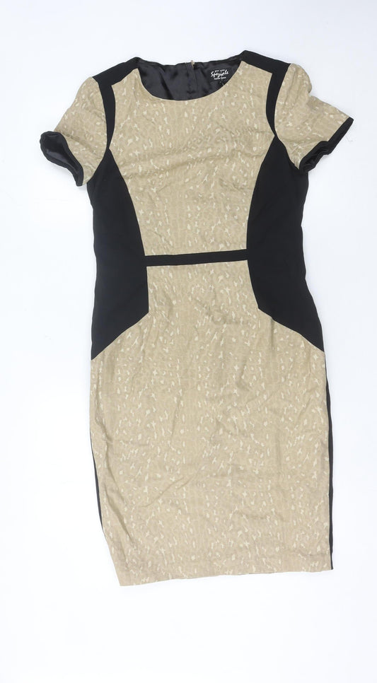 Marks and Spencer Women's Beige Pencil Dress Size 12