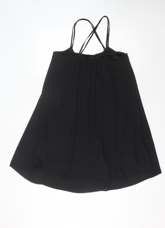 Debenhams Women's Black Slip Dress - Size 12