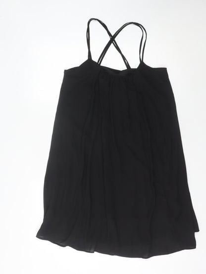 Debenhams Women's Black Slip Dress - Size 12
