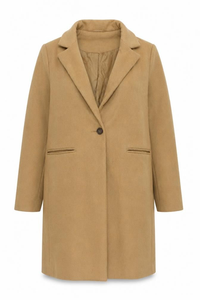 Womens UK Size 12 New Look Beige Basic Jacket