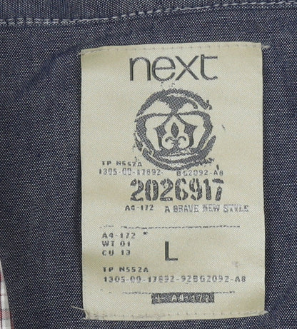 Next Men's Beige Long Sleeve Polo Shirt L