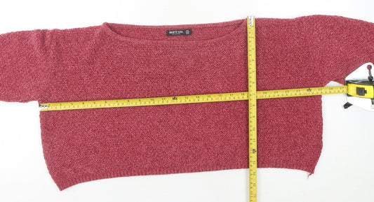 Womens UK Size M Nasty Gal Red Pullover Jumper