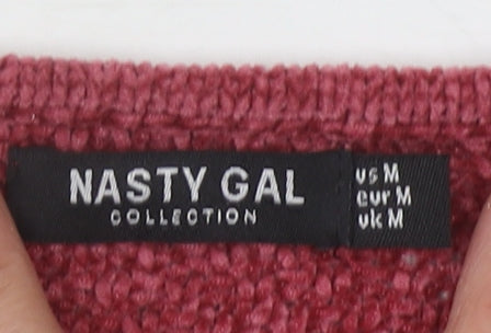 Womens UK Size M Nasty Gal Red Pullover Jumper