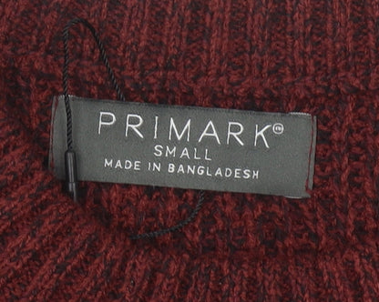 Primark Men’s Red Cable-Knit Pullover Jumper, Size S