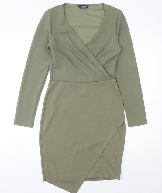 Miss Selfridge Women’s Green Wrap Dress Size 10