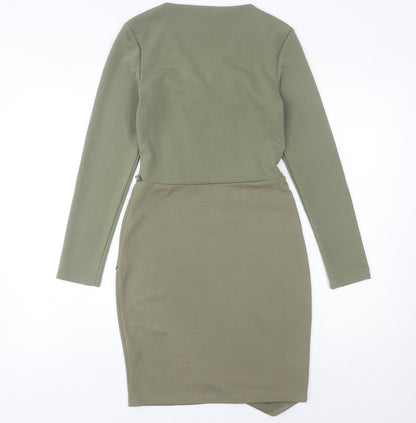 Miss Selfridge Women’s Green Wrap Dress Size 10