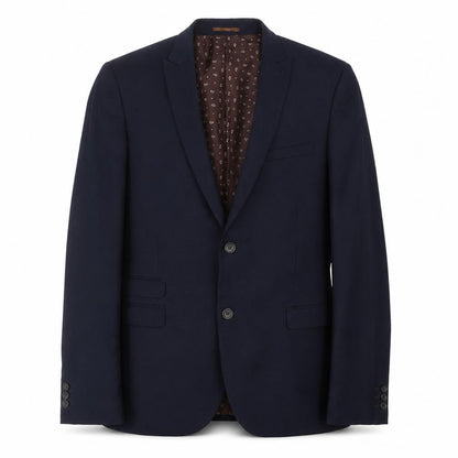 Next Men's Blue Blazer, 42 L, Notch Lapel Winter Formal