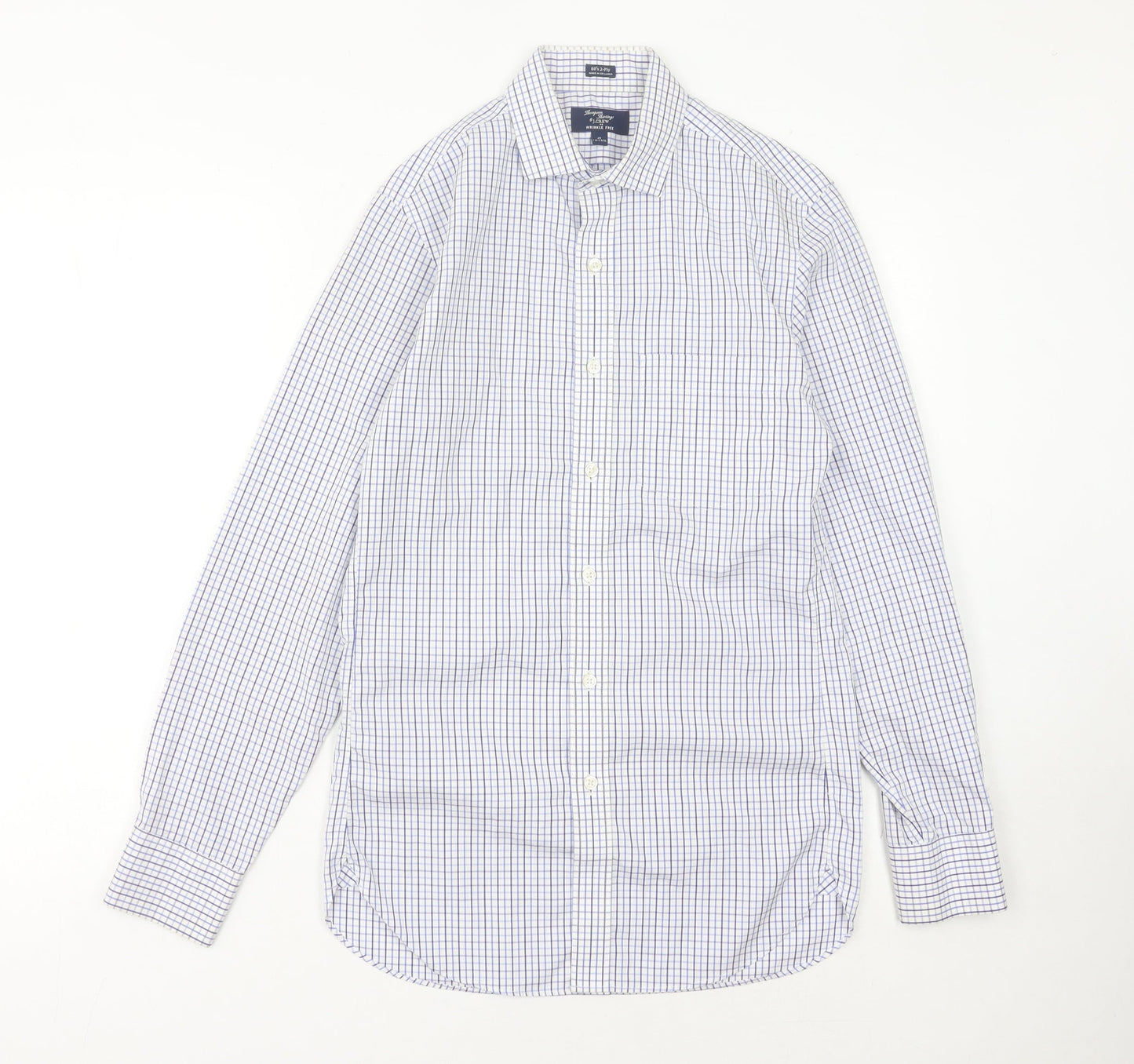 J.Crew Men's Blue Check Button-Up Shirt - XS