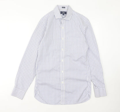 J.Crew Men's Blue Check Button-Up Shirt - XS