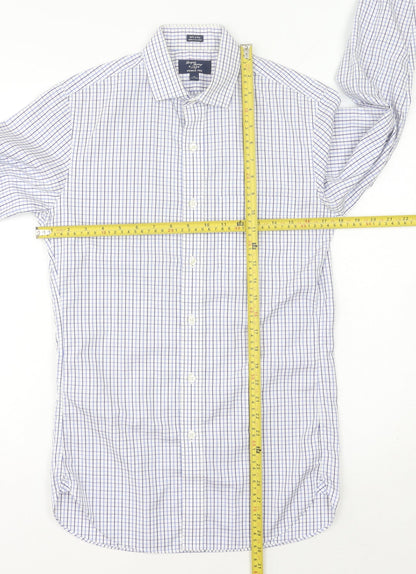 J.Crew Men's Blue Check Button-Up Shirt - XS