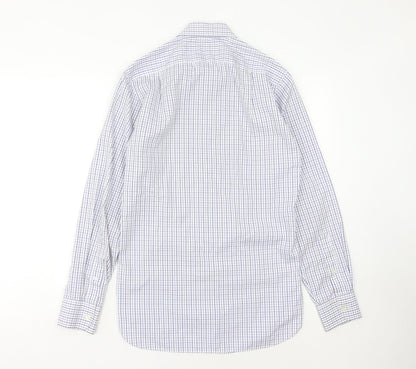 J.Crew Men's Blue Check Button-Up Shirt - XS