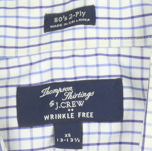 J.Crew Men's Blue Check Button-Up Shirt - XS
