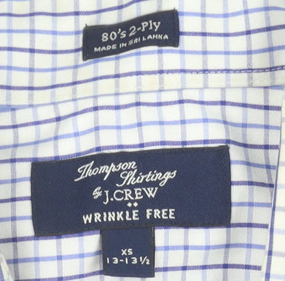 J.Crew Men's Blue Check Button-Up Shirt - XS