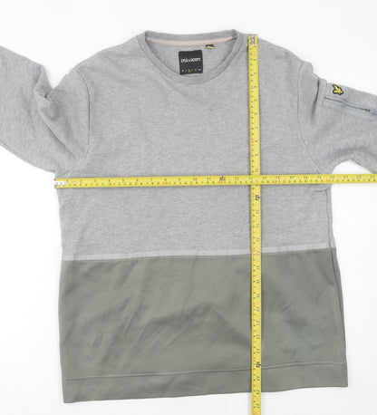 Mens UK Size XL Lyle & Scott Grey Pullover Sweatshirt