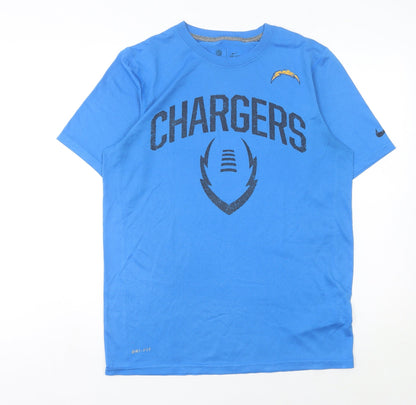 Nike Men's Blue Sports T-Shirt Small