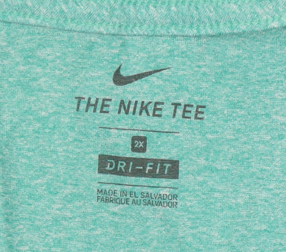 Nike Men's Green Crew Neck 2XL Regular Fit T-Shirt