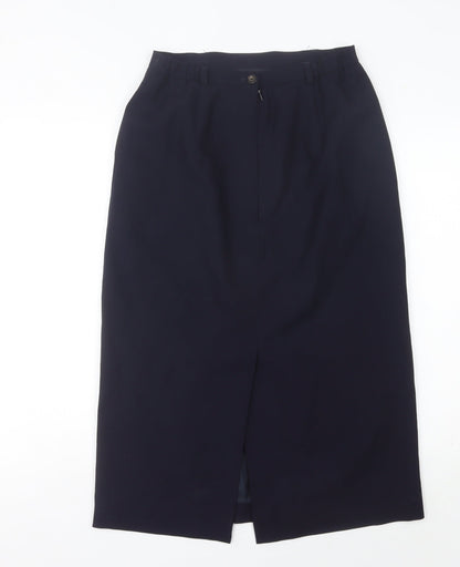 Jaeger Women’s Black Midi Wool Pencil Skirt Size 12