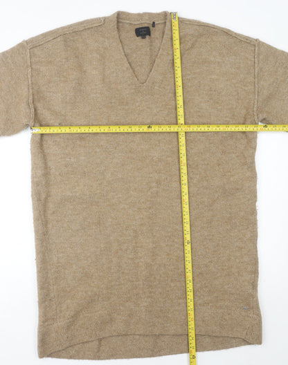 Superdry Women's Beige V-Neck Knit Dress Size 14
