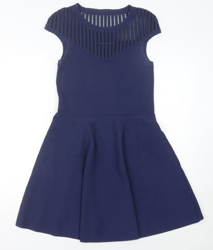 French Connection Women's Blue A-Line Dress 12
