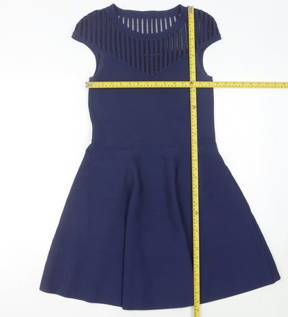 French Connection Women's Blue A-Line Dress 12