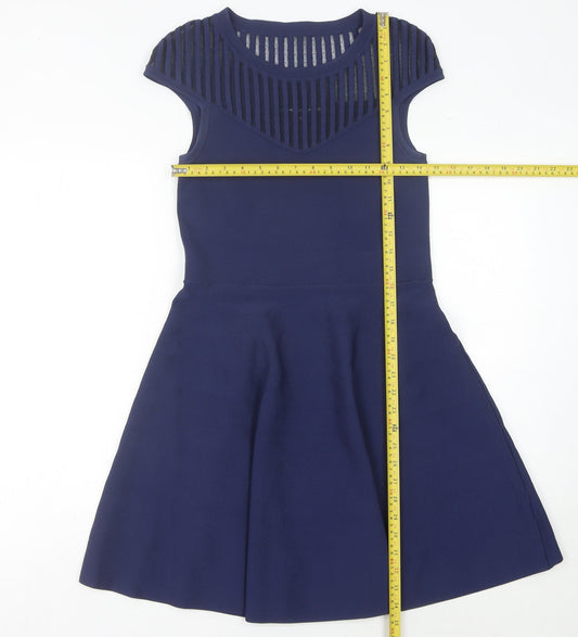 French Connection Women's Blue A-Line Dress 12