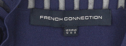 French Connection Women's Blue A-Line Dress 12