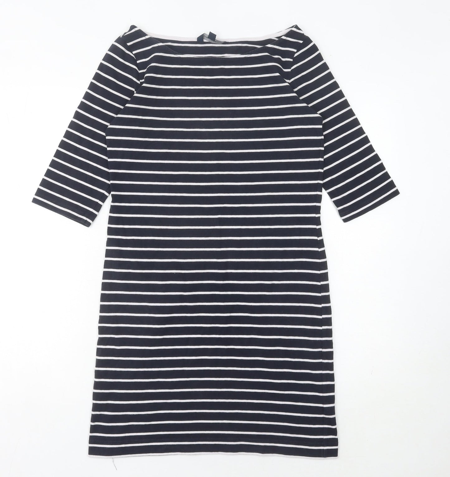 French Connection Women's Black Striped Shift Dress