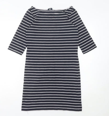French Connection Women's Black Striped Shift Dress
