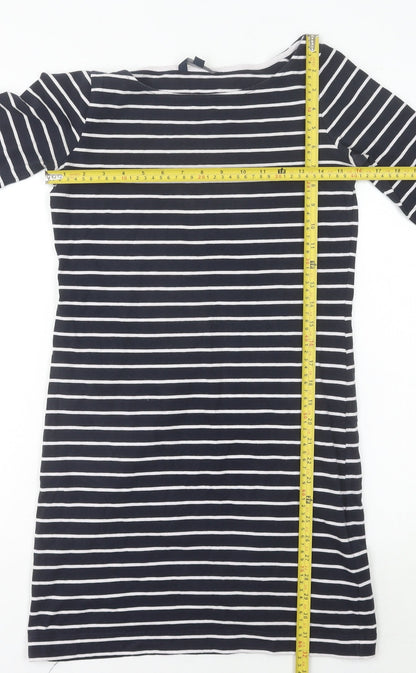 French Connection Women's Black Striped Shift Dress