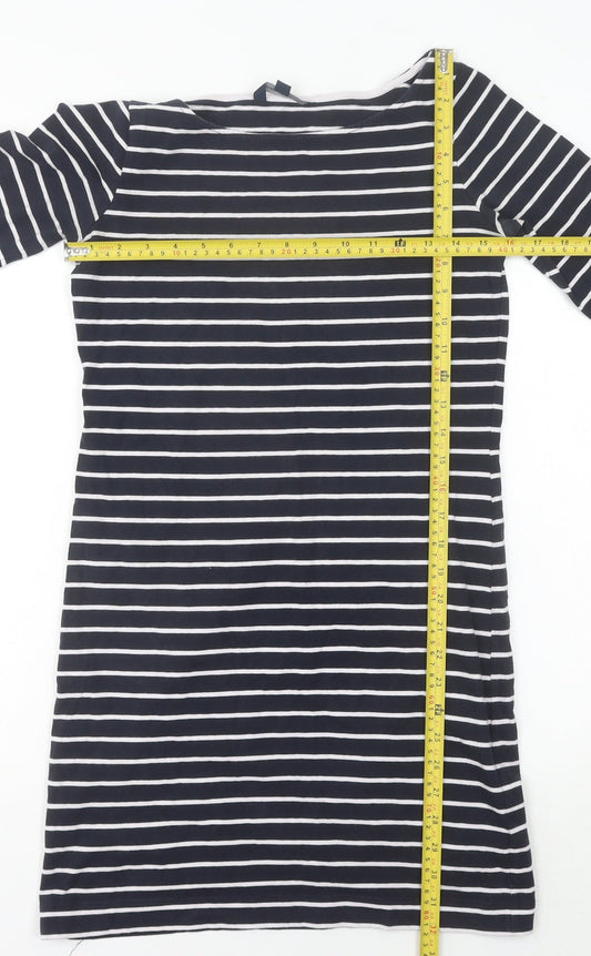 French Connection Women's Black Striped Shift Dress