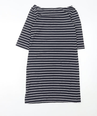 French Connection Women's Black Striped Shift Dress