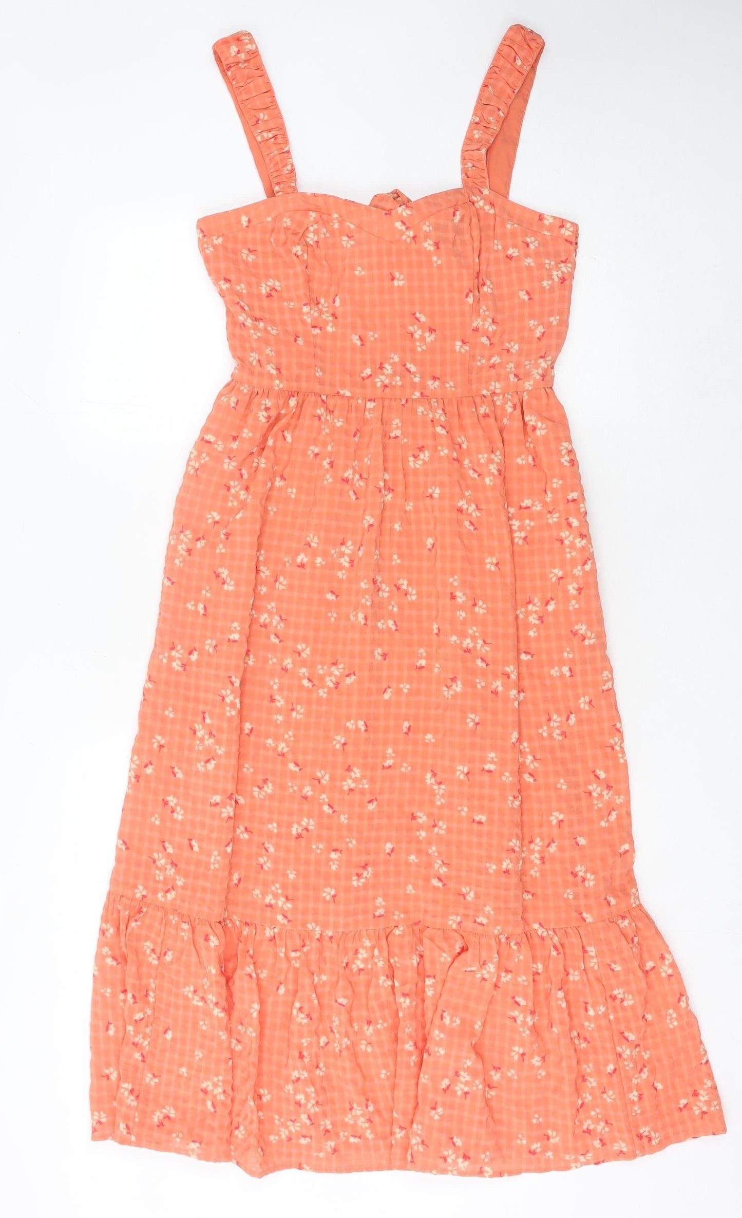 French Connection Orange Floral Fit & Flare Dress