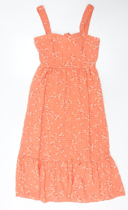 French Connection Orange Floral Fit & Flare Dress