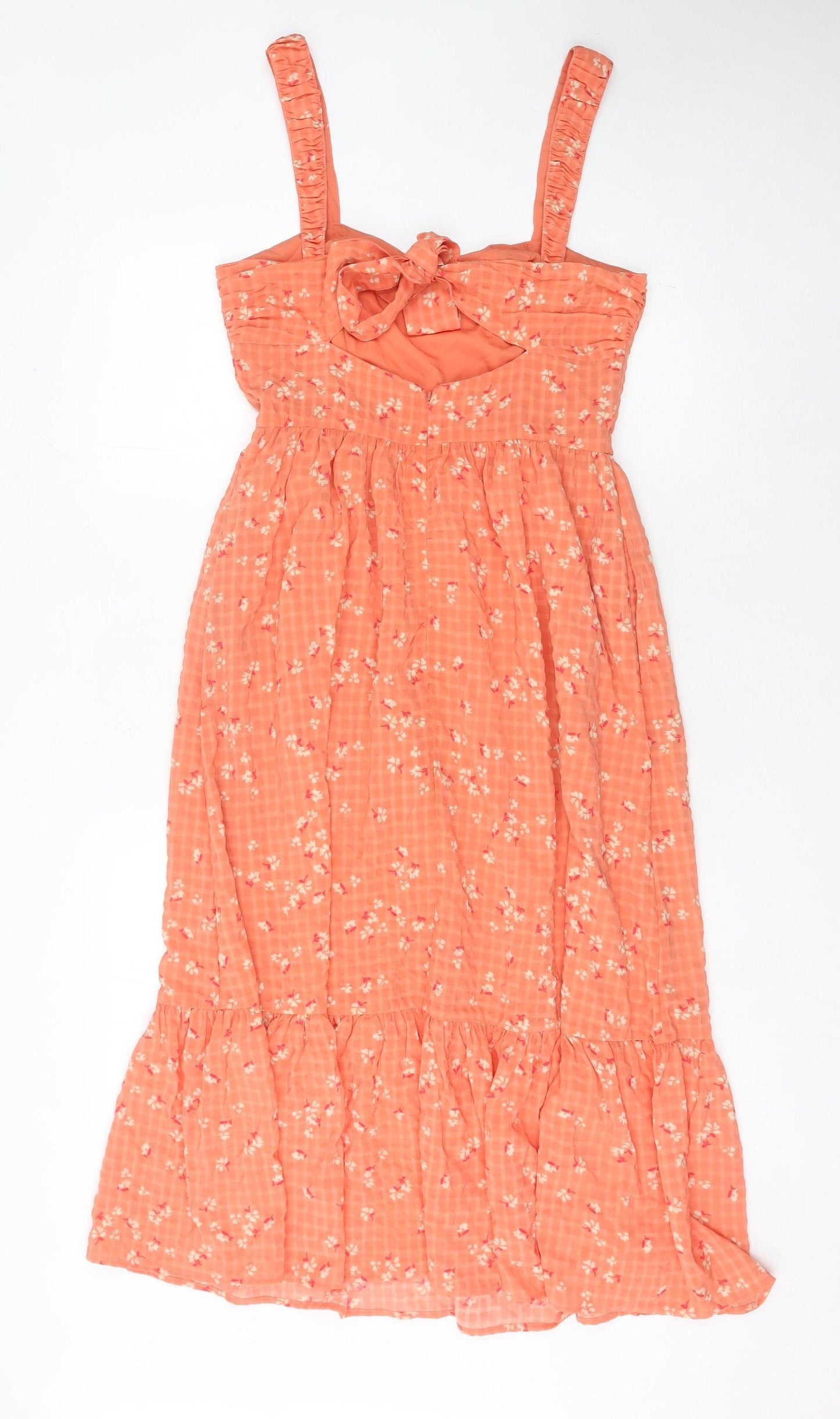 French Connection Orange Floral Fit & Flare Dress