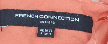 French Connection Orange Floral Fit & Flare Dress