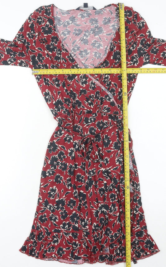 French Connection Women's Red Wrap Dress Size 6