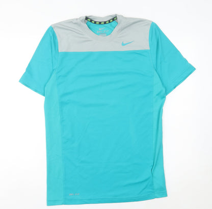 Nike Men's Blue Grey T-Shirt S - Sports Activewear