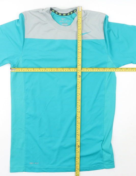 Nike Men's Blue Grey T-Shirt S - Sports Activewear